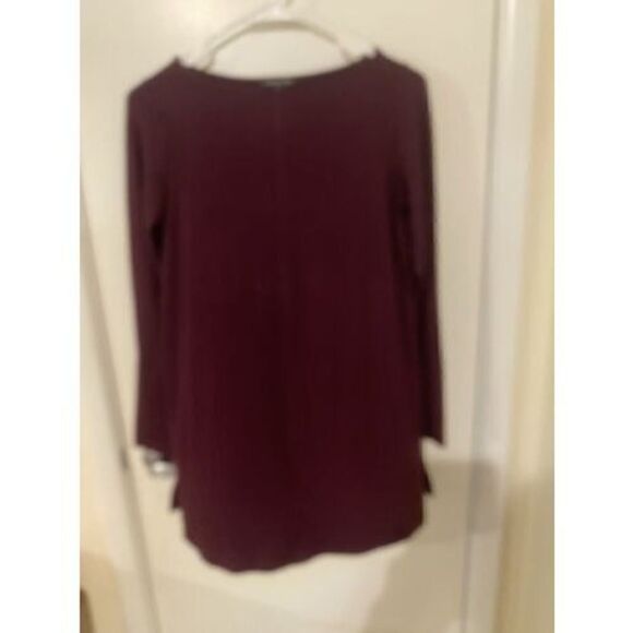 Eileen Fisher Long Sleeve Purple Blouse SIZE S Petite (4-6) Viscose Spandex - Picture 1 of 9
